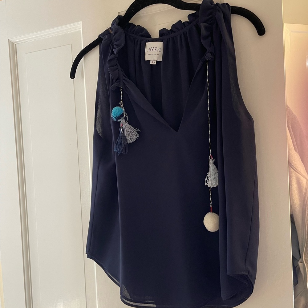 Short sleeve silk top